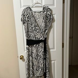 Zebra print wrap dress